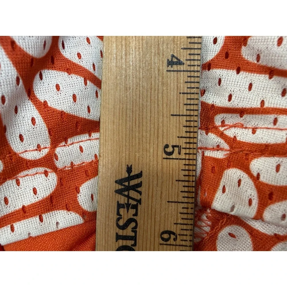 RSQ Mens Orange White Daisy Floral Mesh Shorts 6 Inch Inseam Size Medium NWT